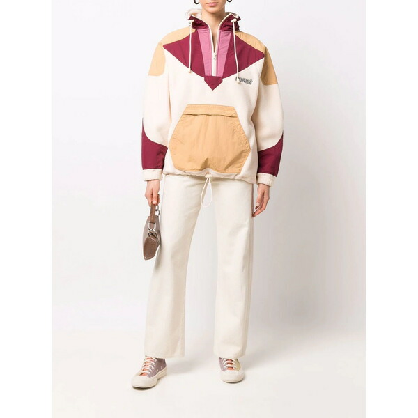 最大78 オフ イザベルマラン レディース パーカー スウェットシャツ アウター Panelled Hald Zip Hoodie White Multicolour