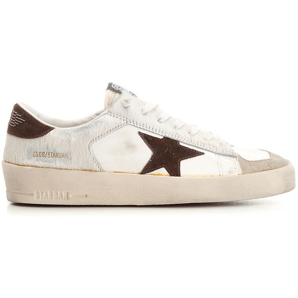 Golden Goose ゴールデングース メンズ スニーカー  【Golden Goose Stardan Pony Hair White Brown】  大きさ US_7(25.0糎) White/Brown