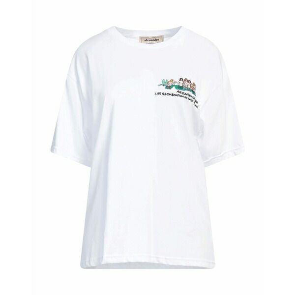【送料無料】 アレッサンドロエンリケス レディース Tシャツ トップス T-shirts White