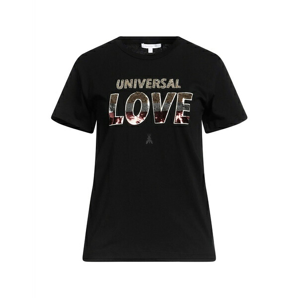 【送料無料】 パトリツィア ペペ レディース Tシャツ トップス T-shirts Black｜asty
