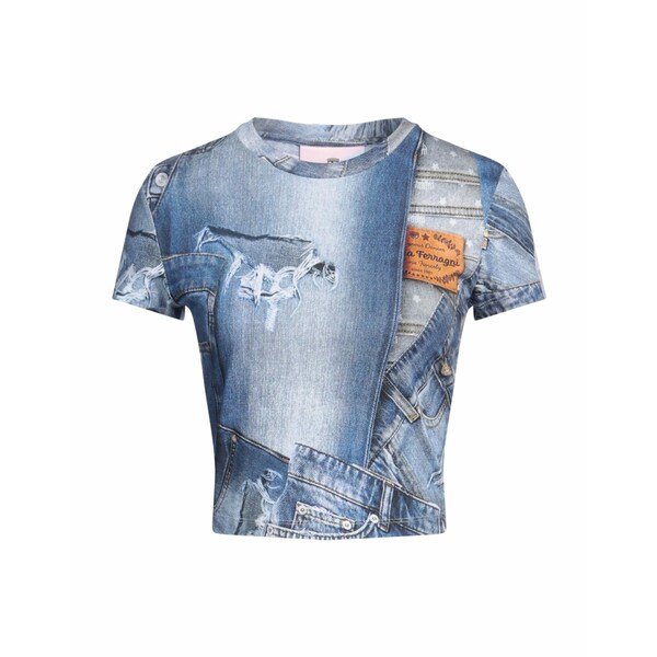 【送料無料】 シアラフェラーニ レディース Tシャツ トップス T-shirts Blue