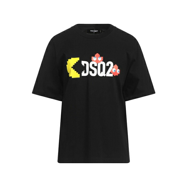 【送料無料】 ディースクエアード レディース Tシャツ トップス T-shirts Black