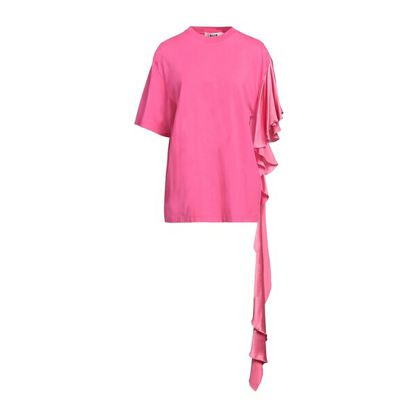 【送料無料】 エムエスジイエム レディース Tシャツ トップス T-shirts Pink