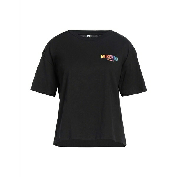 【送料無料】 モスキーノ レディース Tシャツ トップス T-shirts Black