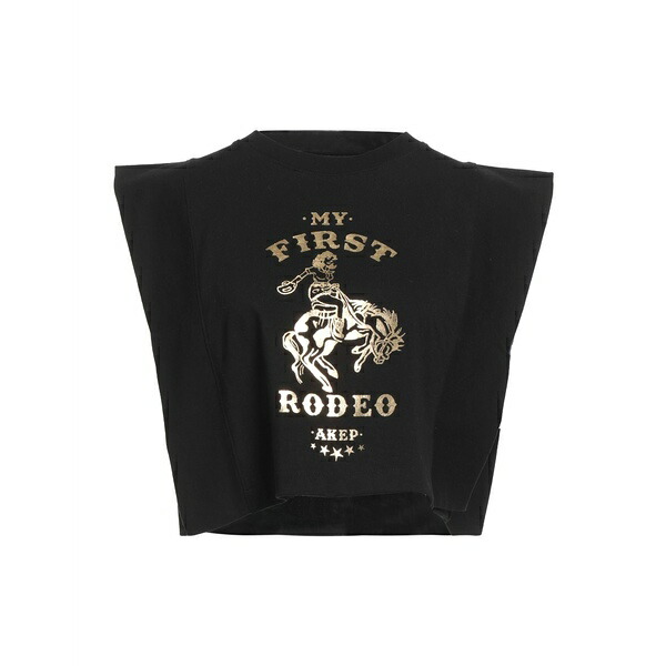 【送料無料】 エーケプ レディース Tシャツ トップス T-shirts Black