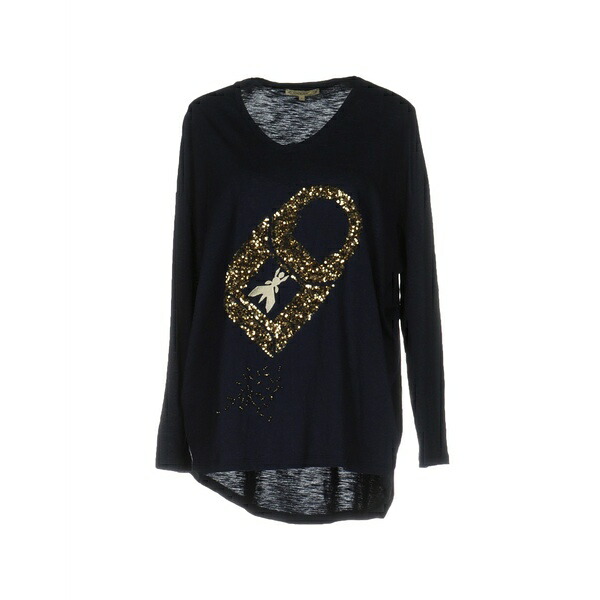 【送料無料】 パトリツィア ペペ レディース Tシャツ トップス T-shirts Blue