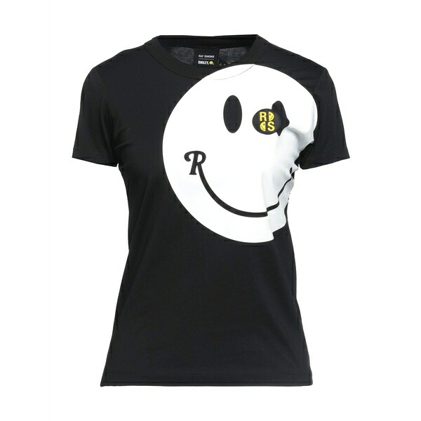 【送料無料】 ラフ・シモンズ レディース Tシャツ トップス T-shirts Black