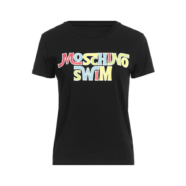 【送料無料】 モスキーノ レディース Tシャツ トップス T-shirts Black
