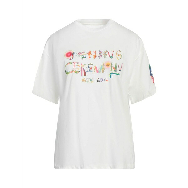 【送料無料】 オープニングセレモニー レディース Tシャツ トップス T-shirts White