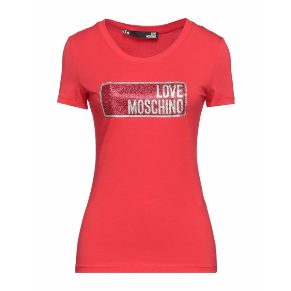 【送料無料】 モスキーノ レディース Tシャツ トップス T-shirts Red