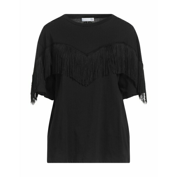 【送料無料】 ドゥオッド レディース Tシャツ トップス T-shirts Black｜asty
