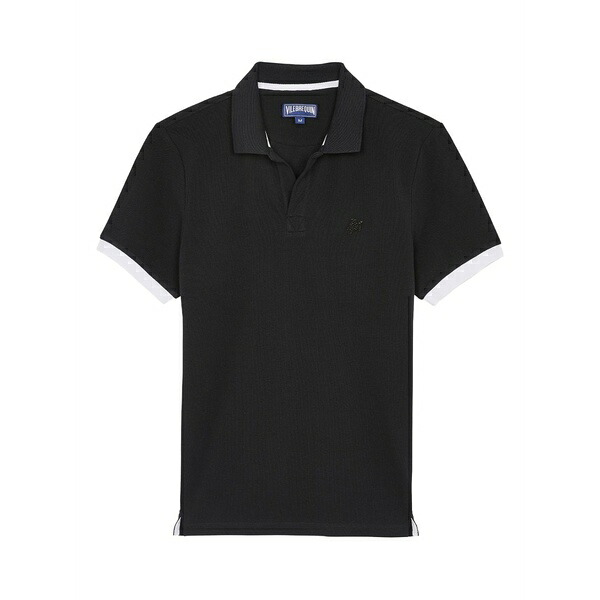 ヴィルブレクイン メンズ プルオーバー トップス Cotton polo shirt Black