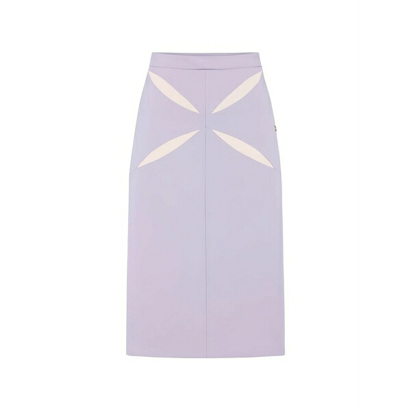 エリザベスフランキ レディース スカート ボトムス Split-detail midi skirt Purple|asty