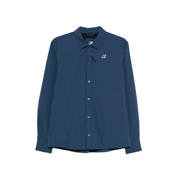 ケイウェイ メンズ ジャケット＆ブルゾン アウター Logo-patch overshirt Blue｜asty