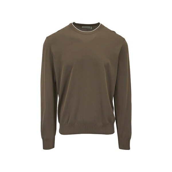 カナーリ メンズ 編み物\u0026プルオーバー アウター Crew-neck sweater Brown