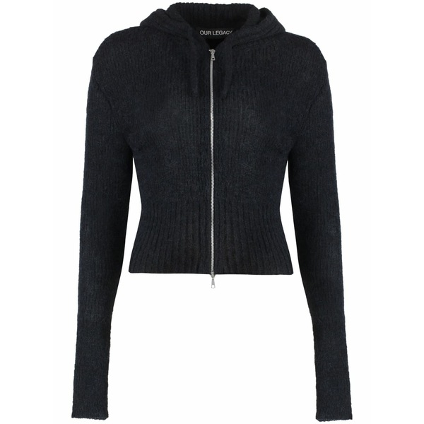 アワーレガシー レディース ジレー アウター Knitted hoodie Black