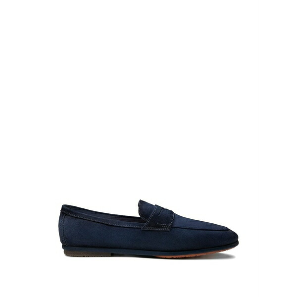 サントーニ メンズ スリッポン・ローファー シューズ Suede panelled loafers Blue｜asty