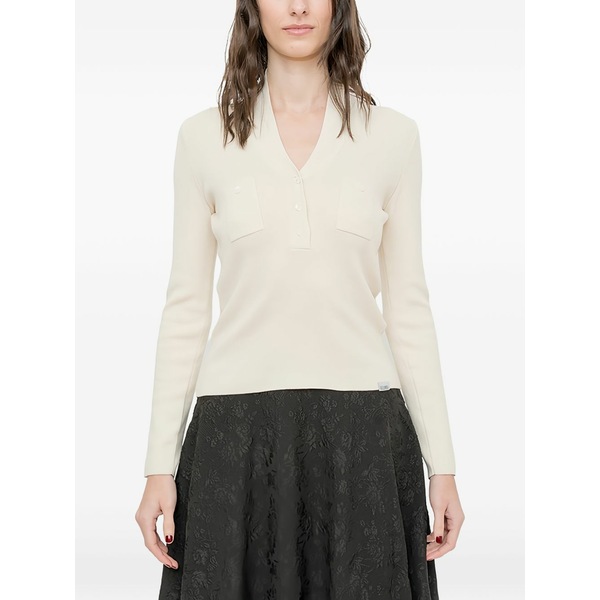 マルタンマルジェラ レディース ティーシャツ トップス Pockets v-neck t-shirt Neutrals