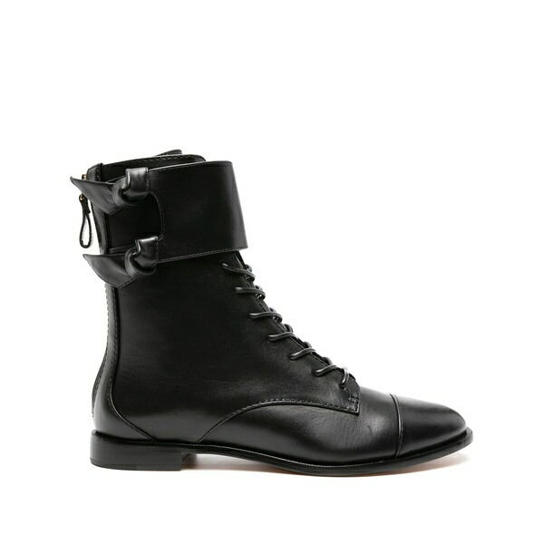 アレクサンドラ鳥類マン レディース ブーツ シューズ Almond-toe leather boots Black