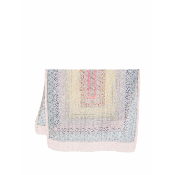 ファリエロ サルティ メンズ 消音装置・袈裟・えり巻き 添え物 Lety frangia floral-print fringed scarf Blue