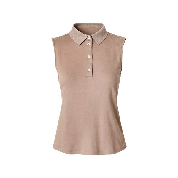 グランサッソ レディース スポーツシャツ トップス Sleeveless polo top Neutrals