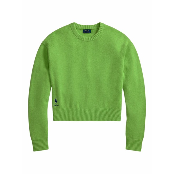 ラルフローレン レディース 編み物\u0026スウェーター アウター Long-sleeve crew-neck sweater Green