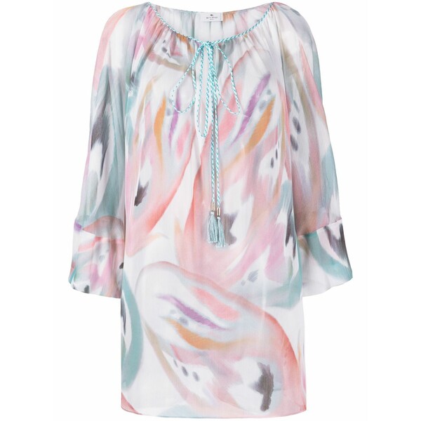 エトロ レディース シャツ トップス Abstract-print boat neck blouse Pink｜asty