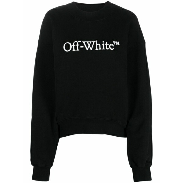 象牙色 レディース 編み物\u0026スウェーター アウター Bookish logo-print cotton sweatshirt Black