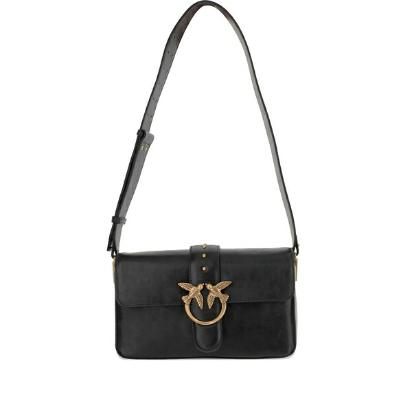 ピンコ レディース ショルダーバッグ 御徒面子 Love bag shoulder bag Black