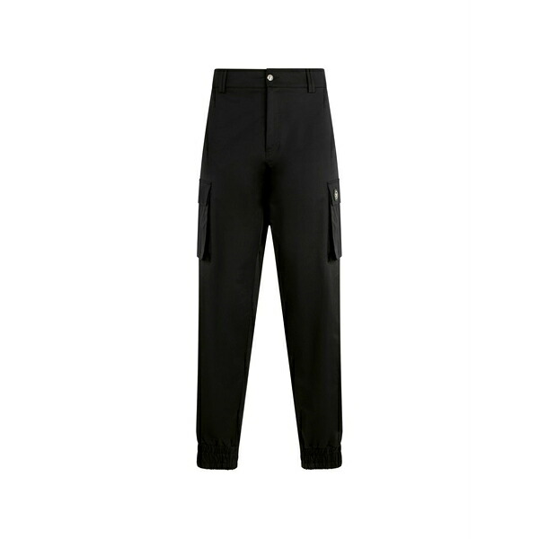 フィリッププレイン メンズ カジュアルパンツ ボトムス Black cargo pants Black|asty