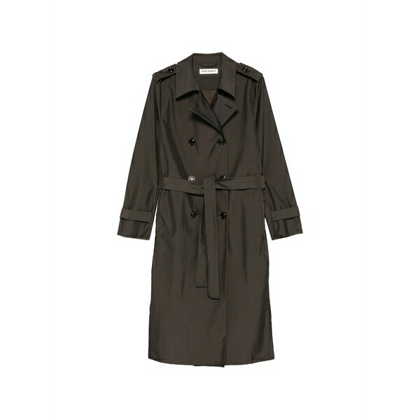 アワーレガシー レディース 厚地の外套 アウター Origami belted trench coat Brown