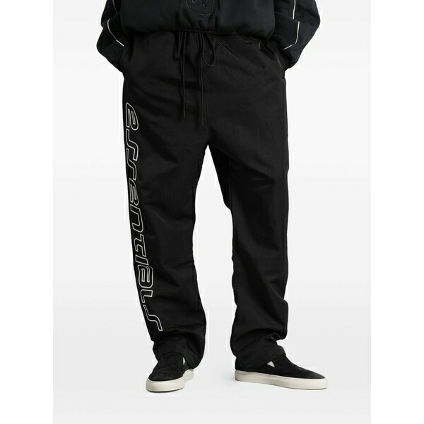 エフオージーエッセンシャルズ メンズ 心地好いズボン下 ボトムス Logo-print drawstring track pants Black