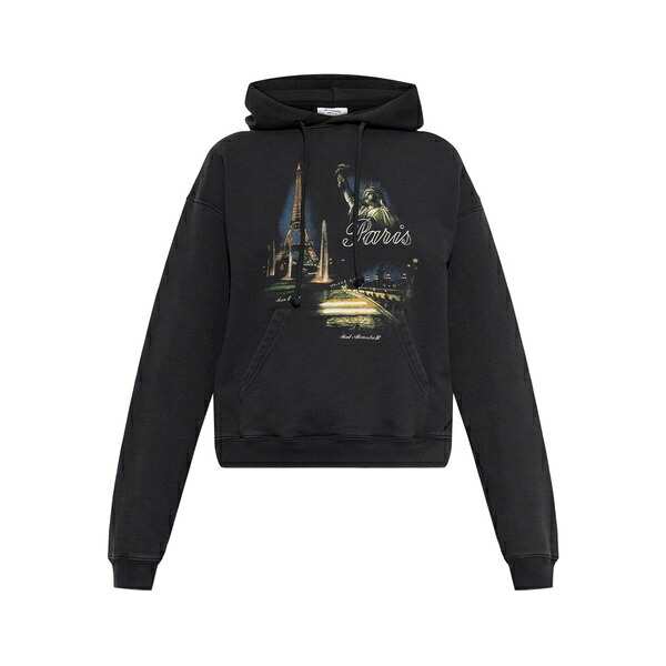 ヴェトモン レディース パーカー・スウェットシャツ アウター Printed hoodie Black