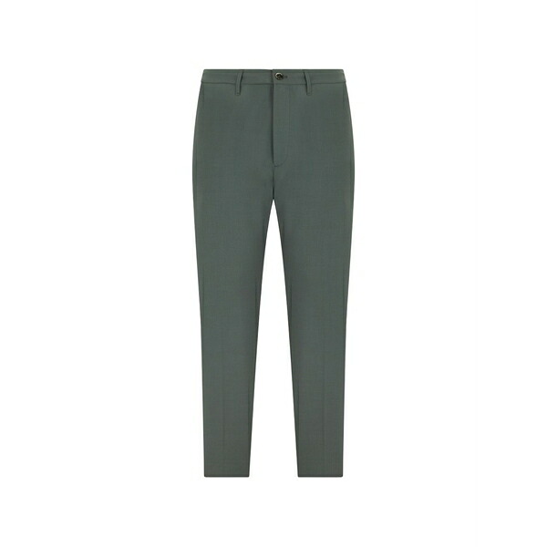 ナイン イン ザ モーニング メンズ カジュアルパンツ ボトムス Elasticated-waistband tailored trousers Green|asty