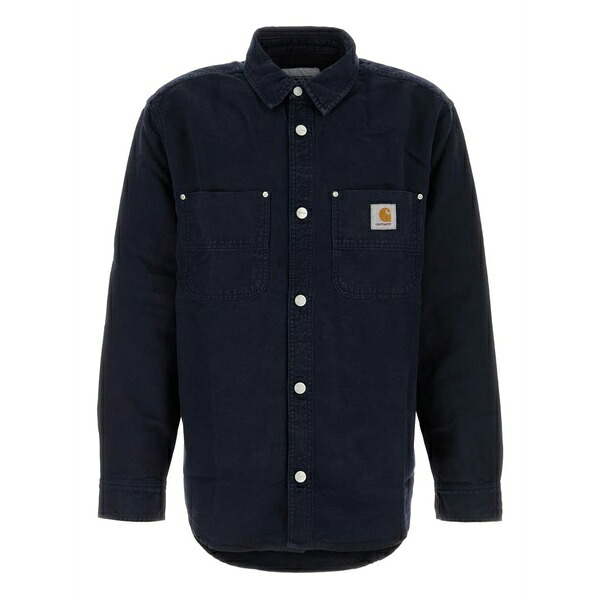 カーハート メンズ ジャケット＆ブルゾン アウター Walter button-fastening overshirt Blue｜asty