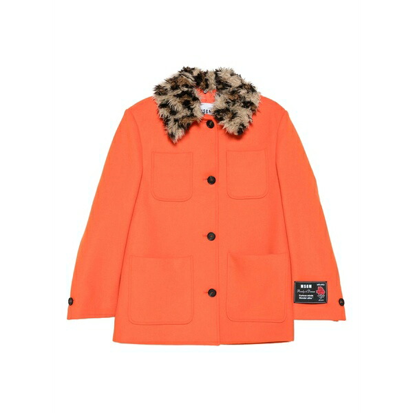 エムエスジイエム レディース ジャケット＆ブルゾン アウター Wool-blend jacket Orange｜asty