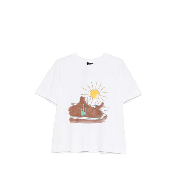 ペニーブラック レディース Tシャツ トップス Sabbia graphic-print t-shirt White|asty