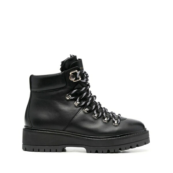 トミー ヒルフィガー レディース ブーツ シューズ Ankle lace-up fastening boots Black|asty