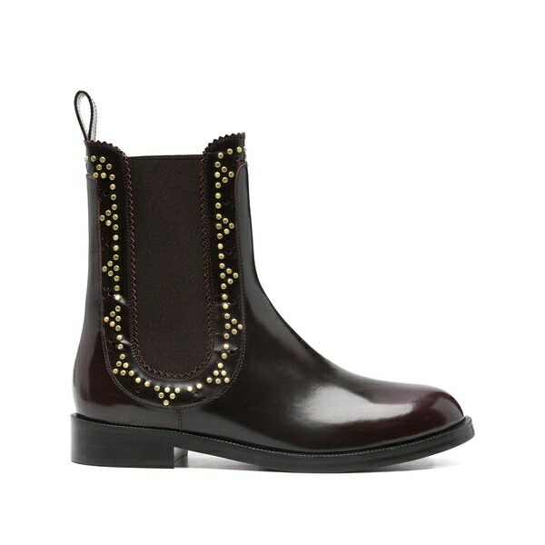 アクアズーラ レディース ブーツ シューズ Studded boots Brown|asty
