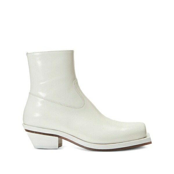 イオン メンズ ブーツ シューズ 60粍 square-toe zip boots White