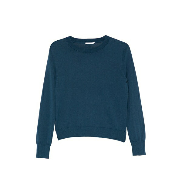 パトリツィア ペペ レディース ニット&セーター アウター Round-neck long-sleeve sweater Blue｜asty