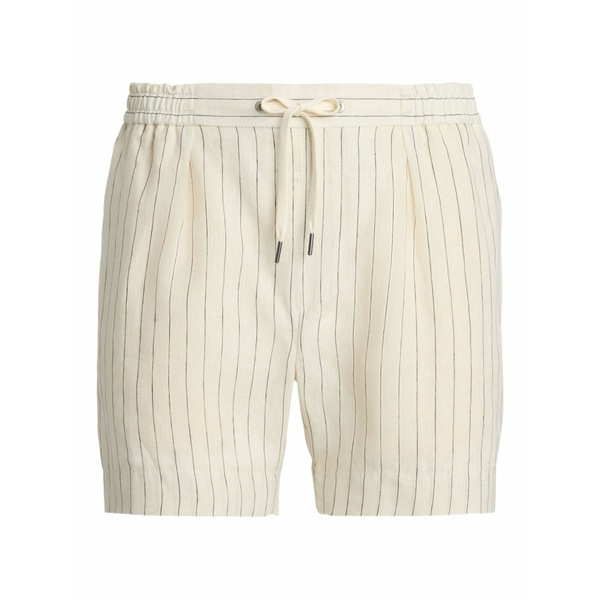 ラルフ・ローレン パープルレーベル メンズ カジュアルパンツ ボトムス Pinstripe drawstring shorts Neutrals|asty
