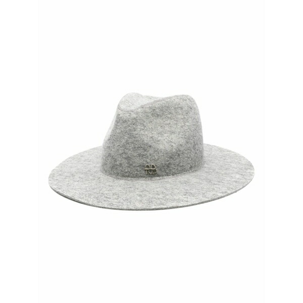 ラスランバジンスキー レディース 帽子 アクセサリー Logo-appliqu?? fedora hat Grey|asty