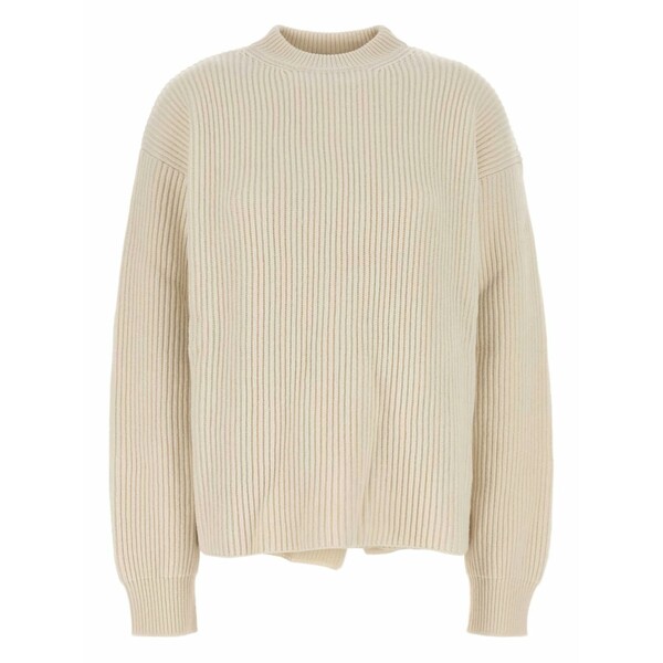 ジル・サンダー レディース 編み物\u0026スウェーター アウター Ribbed wool sweater Neutrals
