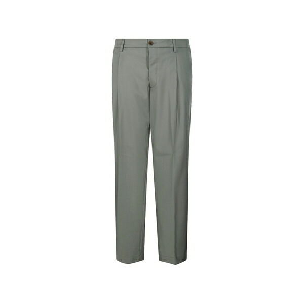 ミース メンズ 心地好いズボン下 ボトムス Virgin wool tailored trousers Green