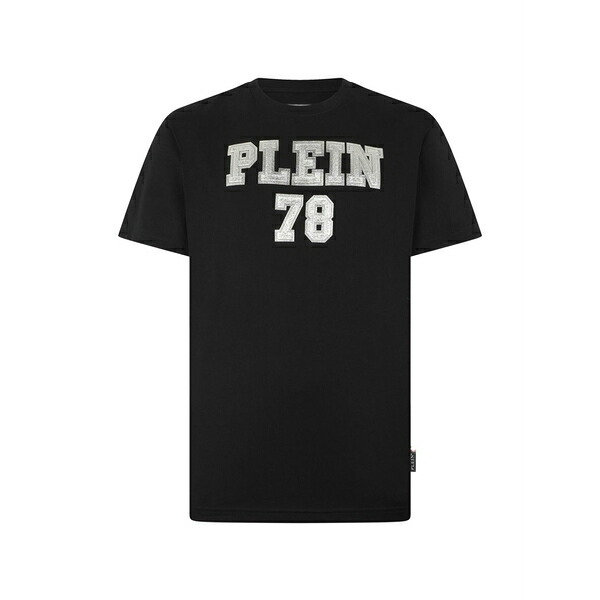 フィリッププレイン メンズ Tシャツ トップス College round-neck t-shirt Black|asty