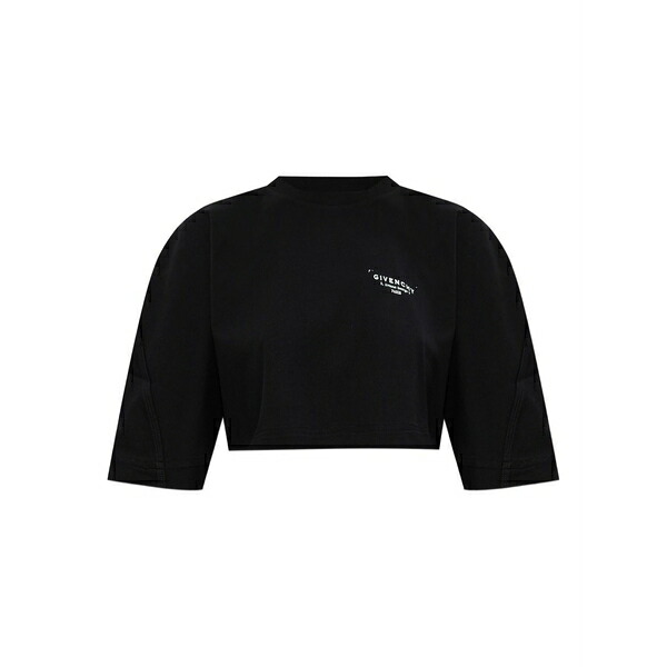 ジバンシー レディース プルオーバー トップス Logo-print cropped top Black