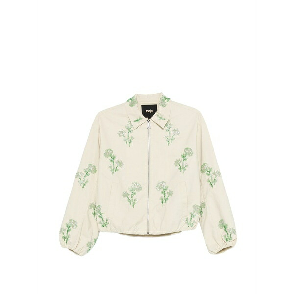 マージュ レディース ジャケット＆ブルゾン アウター Floral zip jacket Neutrals｜asty