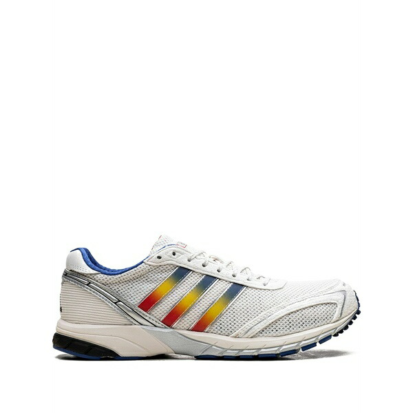 アディダス レディース スニーカー シューズ Adizero adios og "core white/team royal blue/yellow" sneakers White｜asty