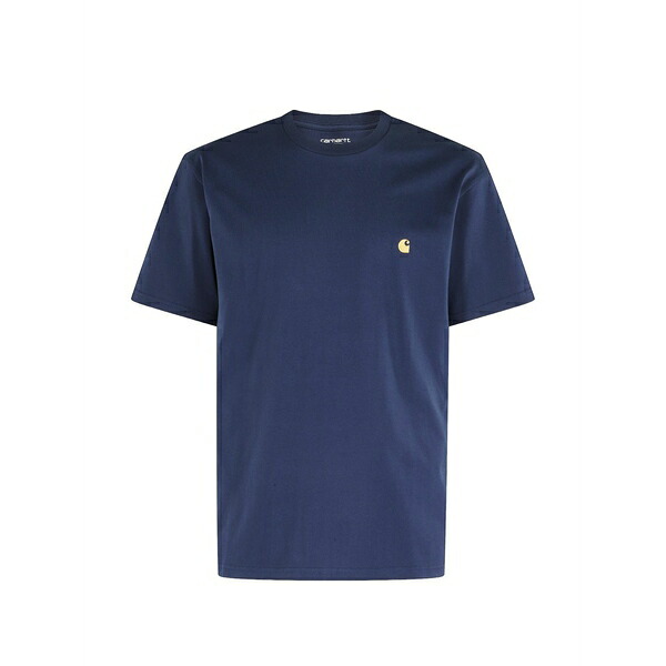 鉄道車両ハート型 メンズ プルオーバー トップス Logo-embroidery t-shirt Blue